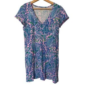 Lilly Pulitzer Etta Short Sleeve 100% Pima‎ Cotton Dress Size XS